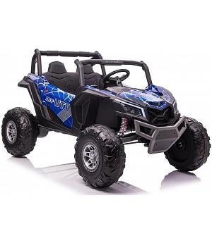 Coche a batería Buggy XMX UTV-MX 24V - 4 x Motores 60w, Ruedas de goma, Bluetooth, color azul Spider - LE7777